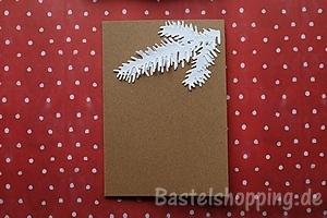 Anleitung - Kraftpapier Weihnachtskarte 2